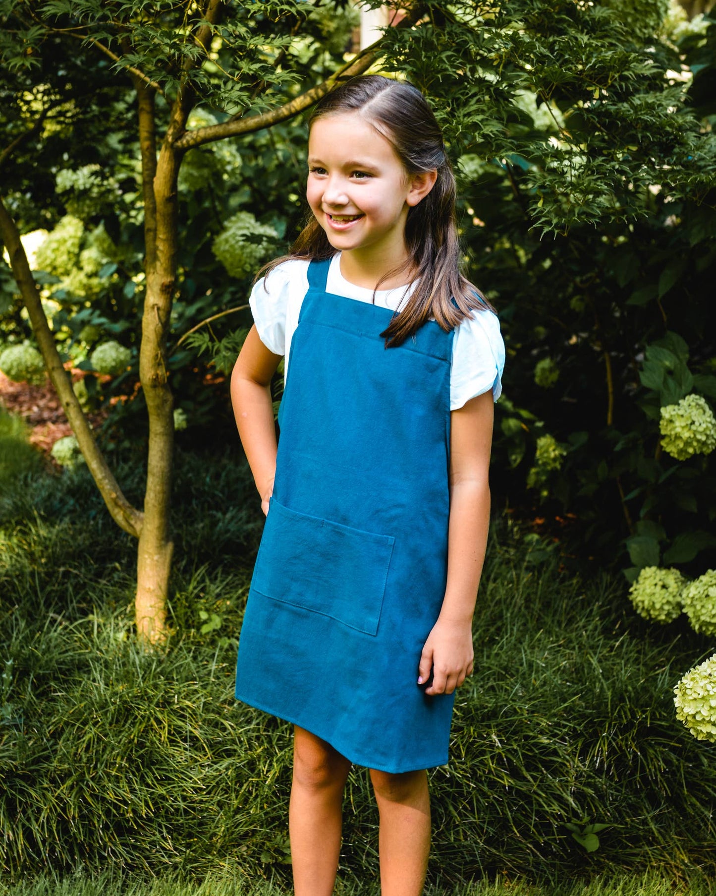 Cate Paper Co. - Cross Back Apron: Sky Blue