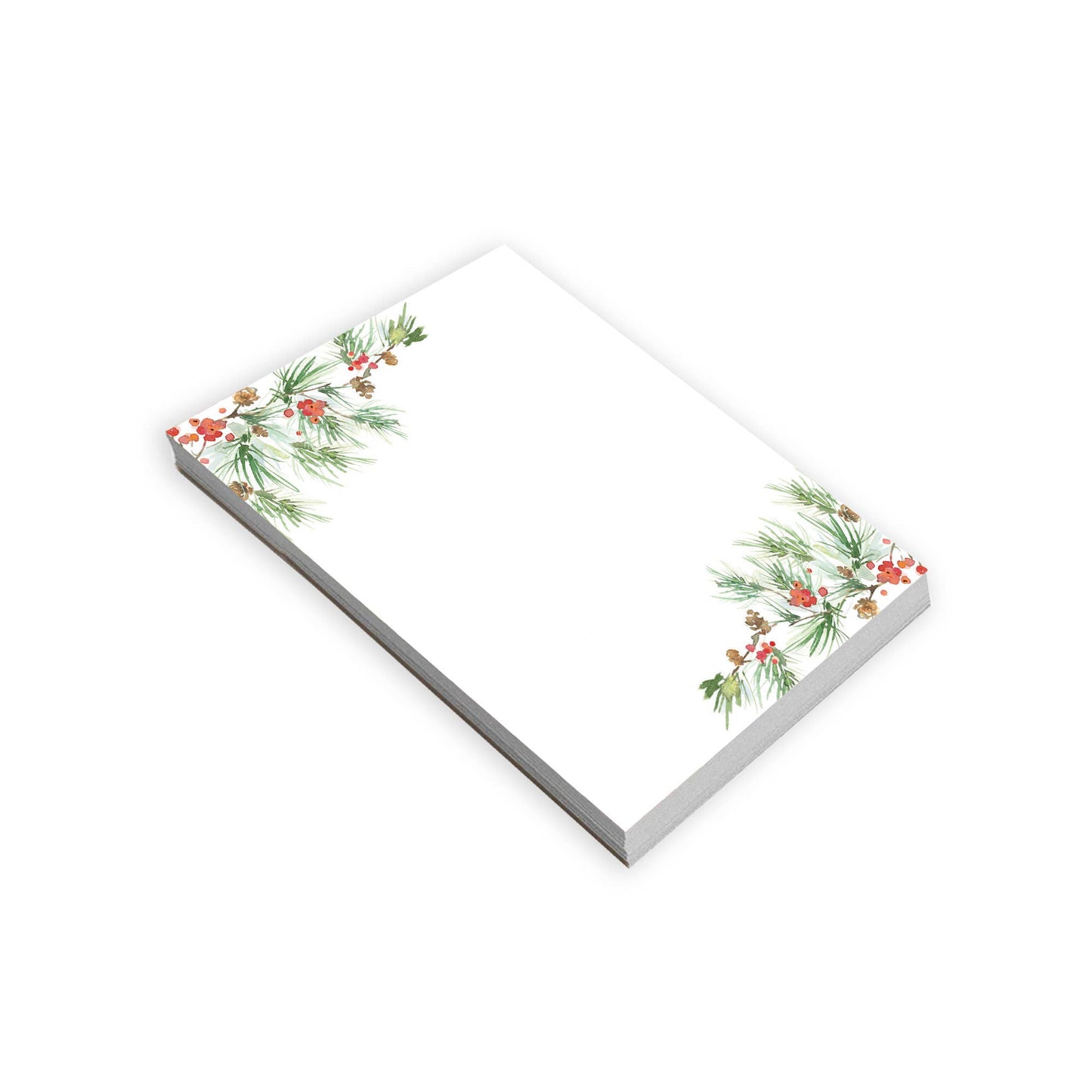GINA B DESIGNS - Holiday Memo Pad - Pine Bough Border