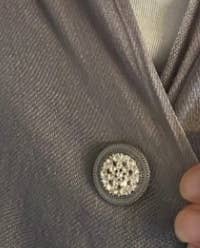 MagneButton - Antique GOLD Clear Rhinestone Cluster Pin Set