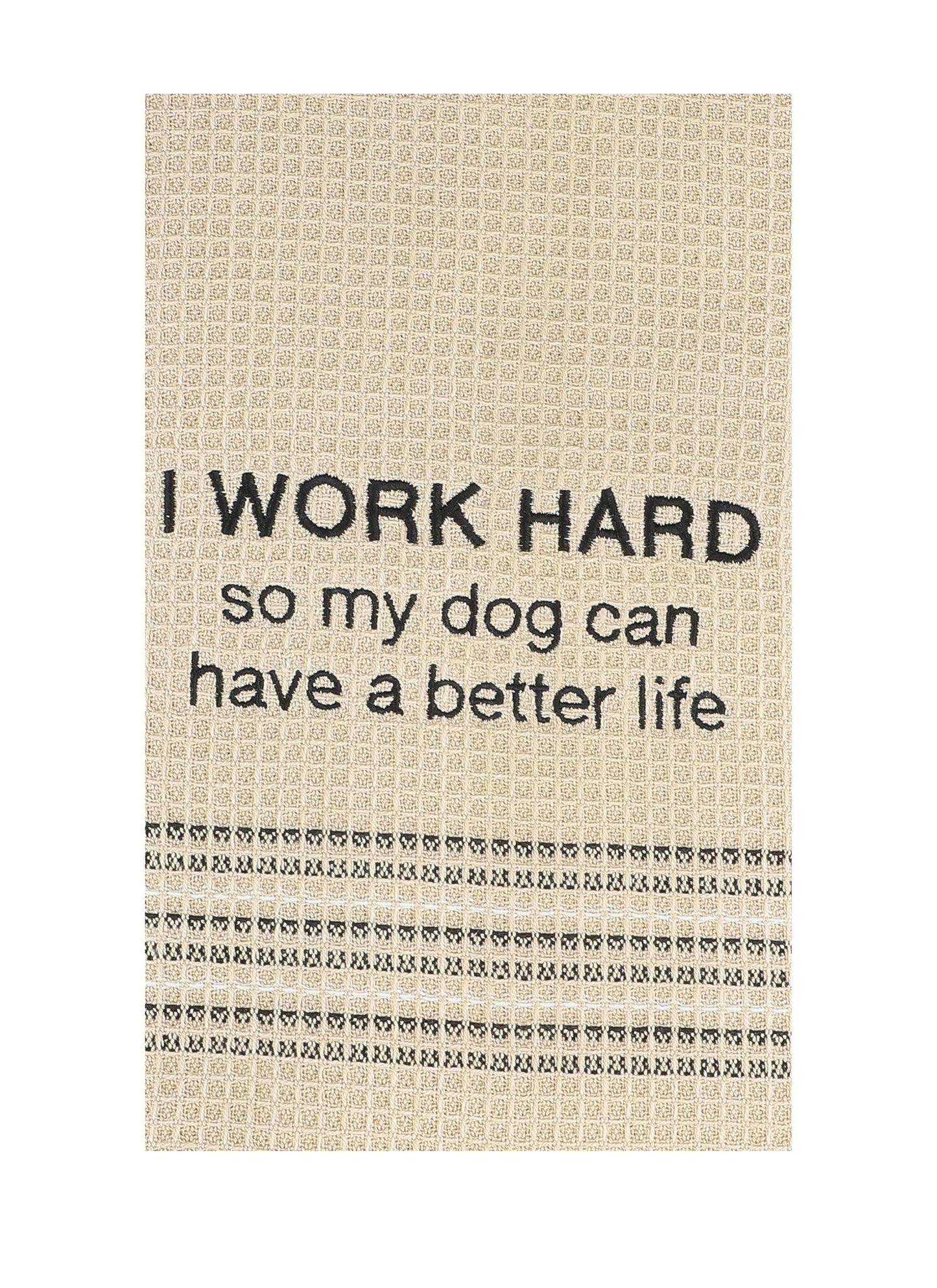 Mona B. - Hard I Work Dog Forl Cotton Tea Towel - Set of 2 MH-252