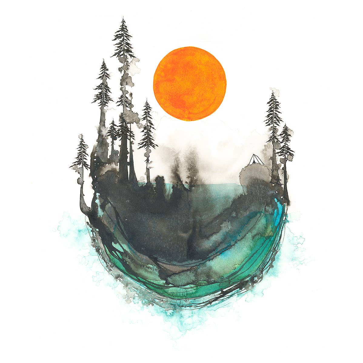 Melissa Moss Art - cheering up - Greeting Card