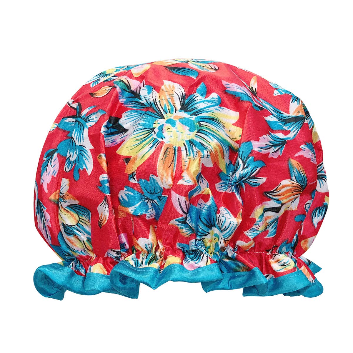 Wrapables.com - Wrapables Reusable Women's Waterproof Shower Caps: Gray Pansies