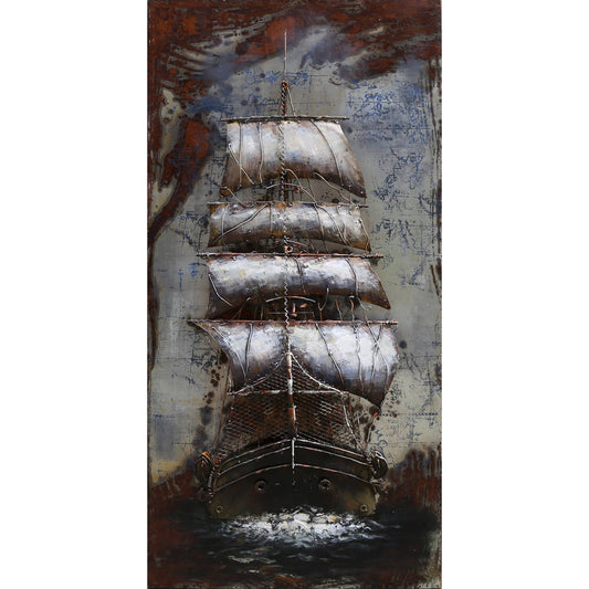 Import Corner - 41143: 3D METAL WALL ART - GALLEON BOW