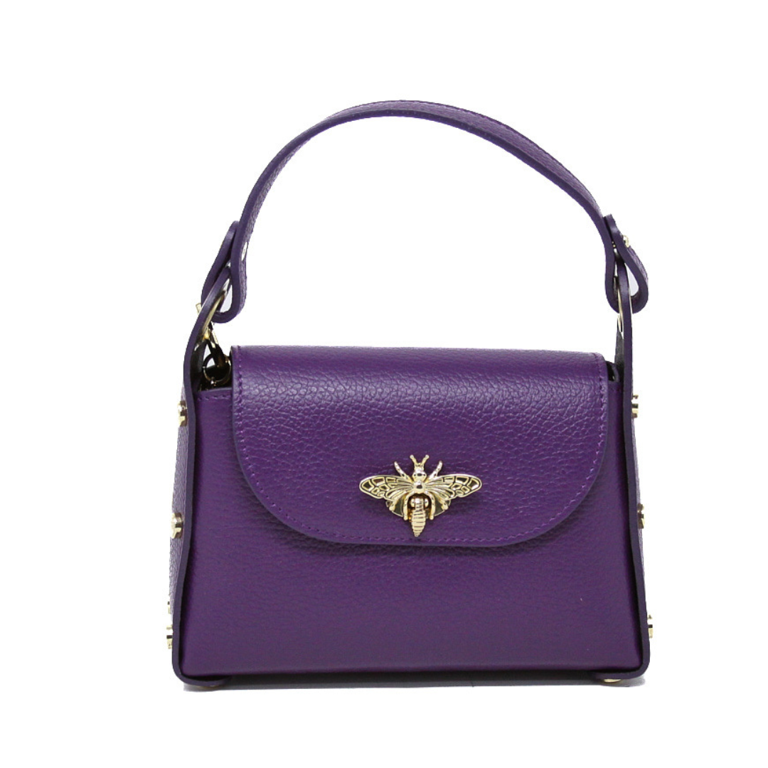 German Fuentes Handbags - GF1085 GENUINE ITALIAN LEATHER BUTTERFLY MINI BAG: FUSCHIA