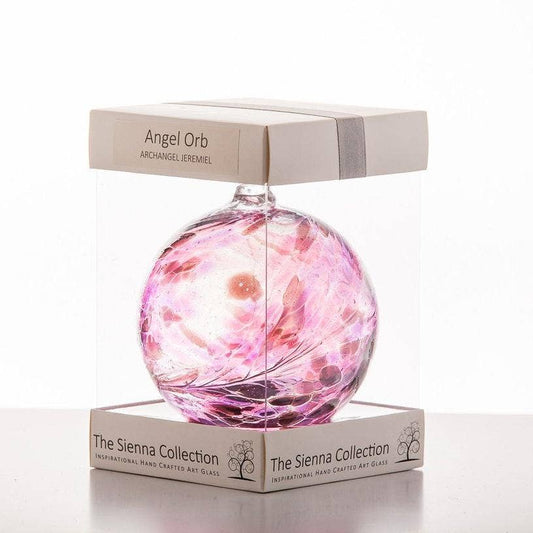 Sienna Glass - 10cm Angel Orb - Jeremiel / Amethyst