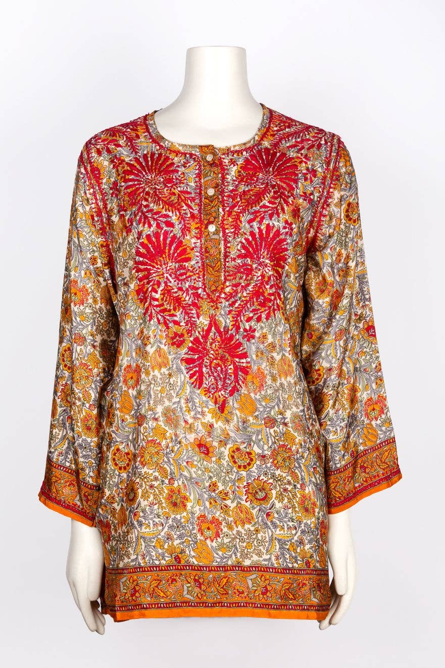 Dolma - KDC Emb. Tunic Red Orange: L