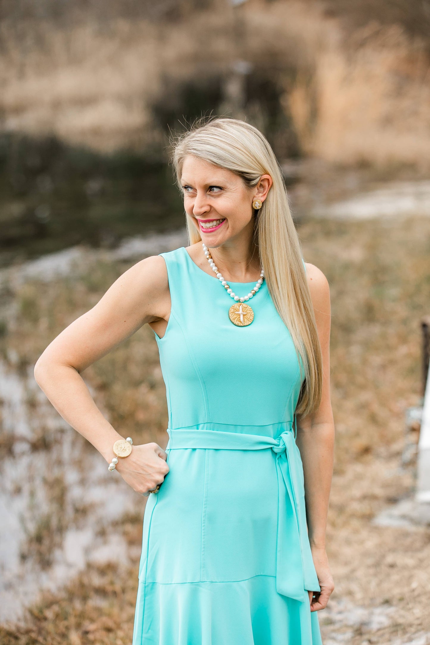 Hidden Truth Jewelry - Pearl with Victory Cross Bracelet