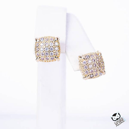 My Best Kept Jewelry - Golden Pave Stud Earrings