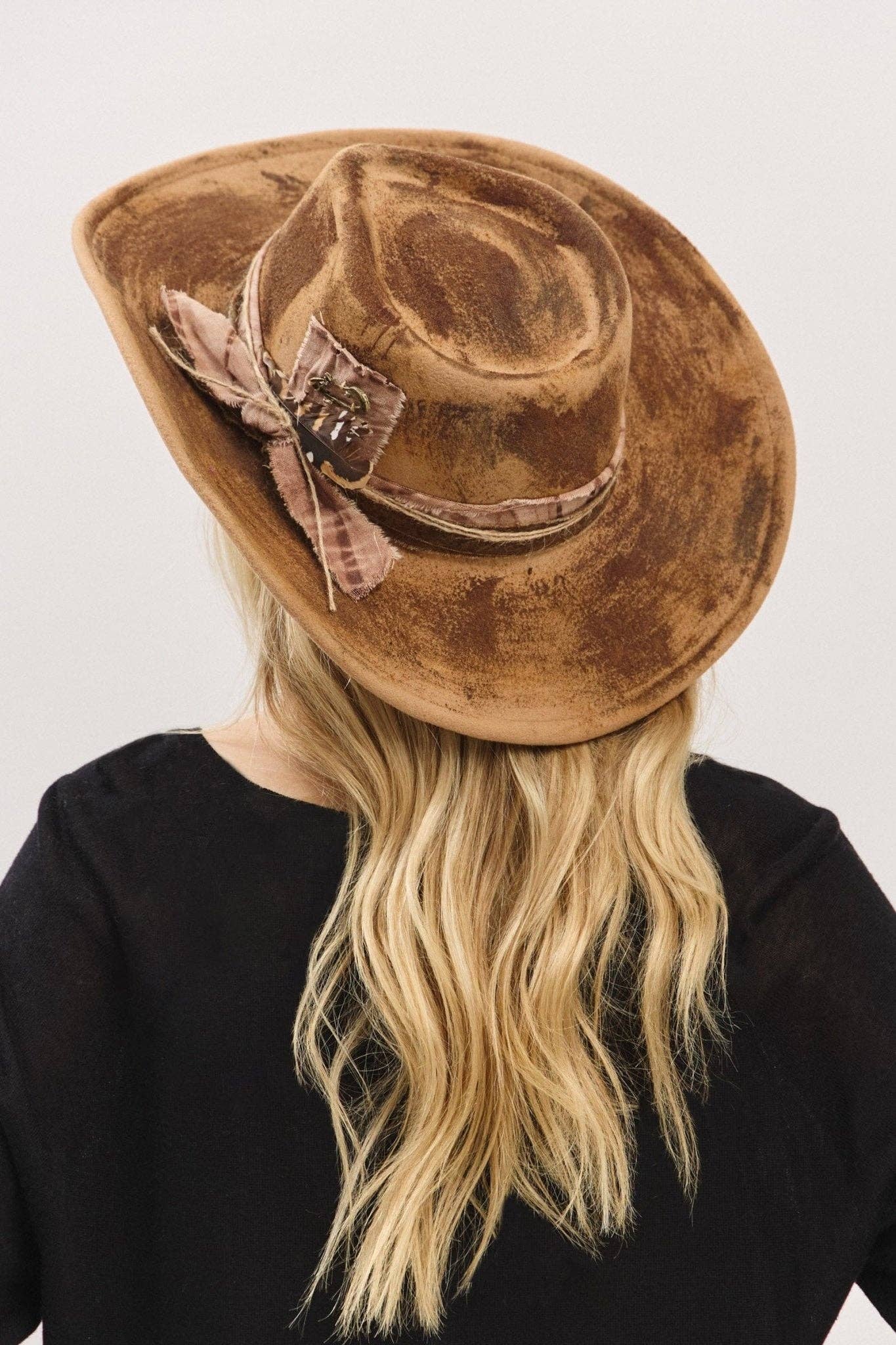 MiMi Wholesale - MH0235 Caroline Heritage Worn Shapable Cowboy/Fedora Hat