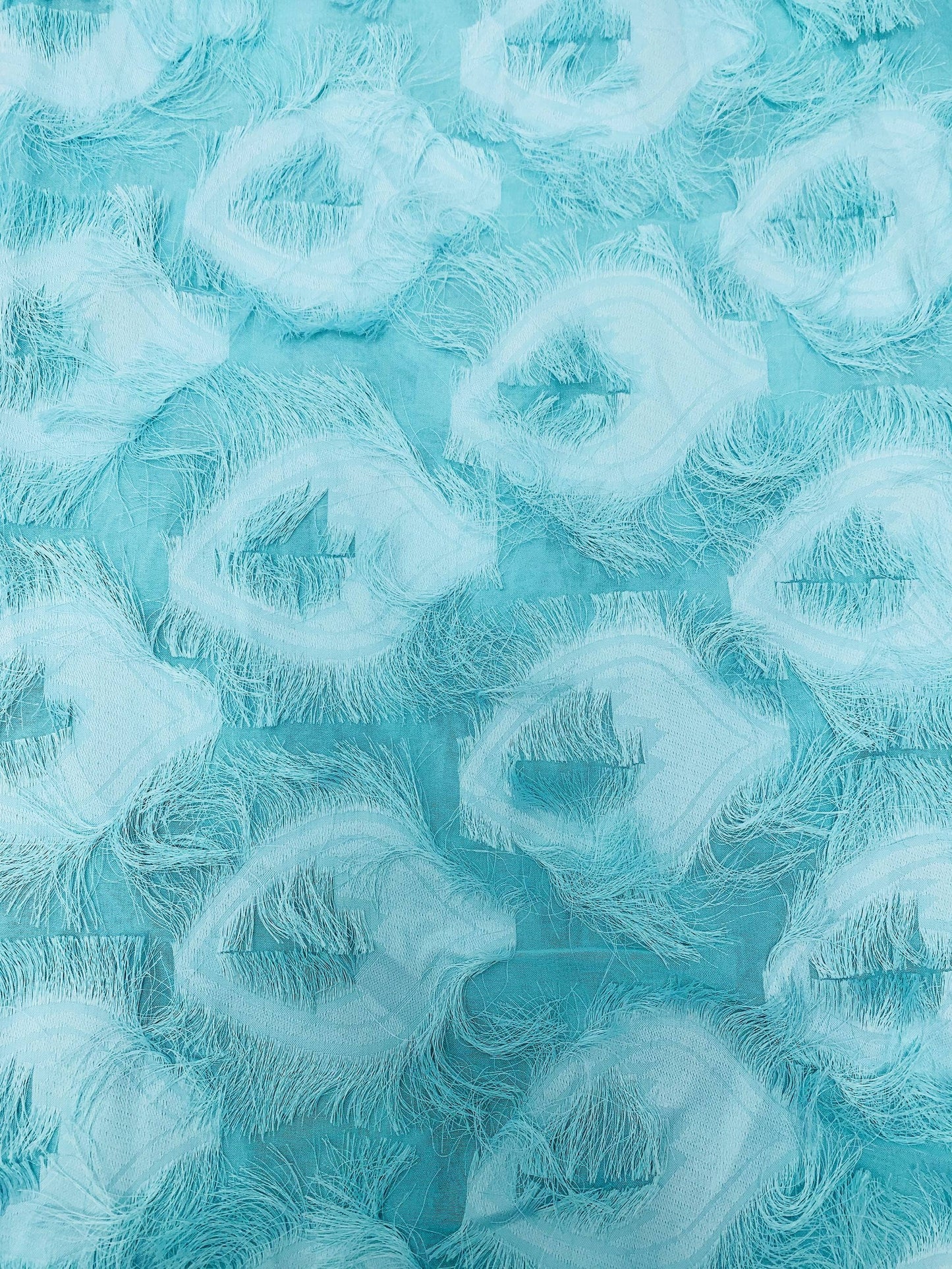 JC Sunny Fashion - Fringe Feather Detailed Lightweight Eyelash Kimono 11 colors: Peacock Blue