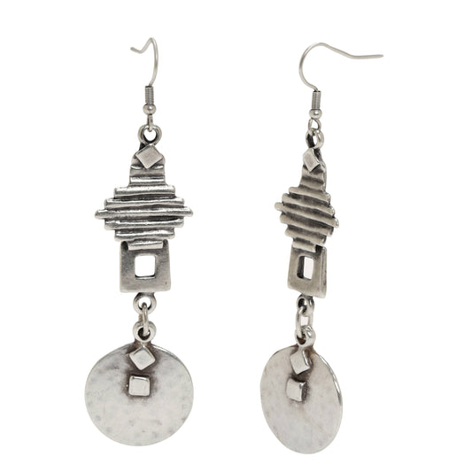 Chanour - Handmade Pewter Earrings - KU45