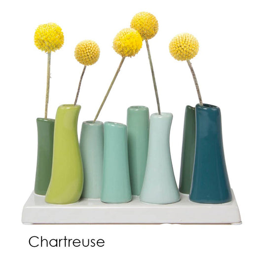 Chive - Pooley Modern Bud Vase For Flowers: Chartreuse