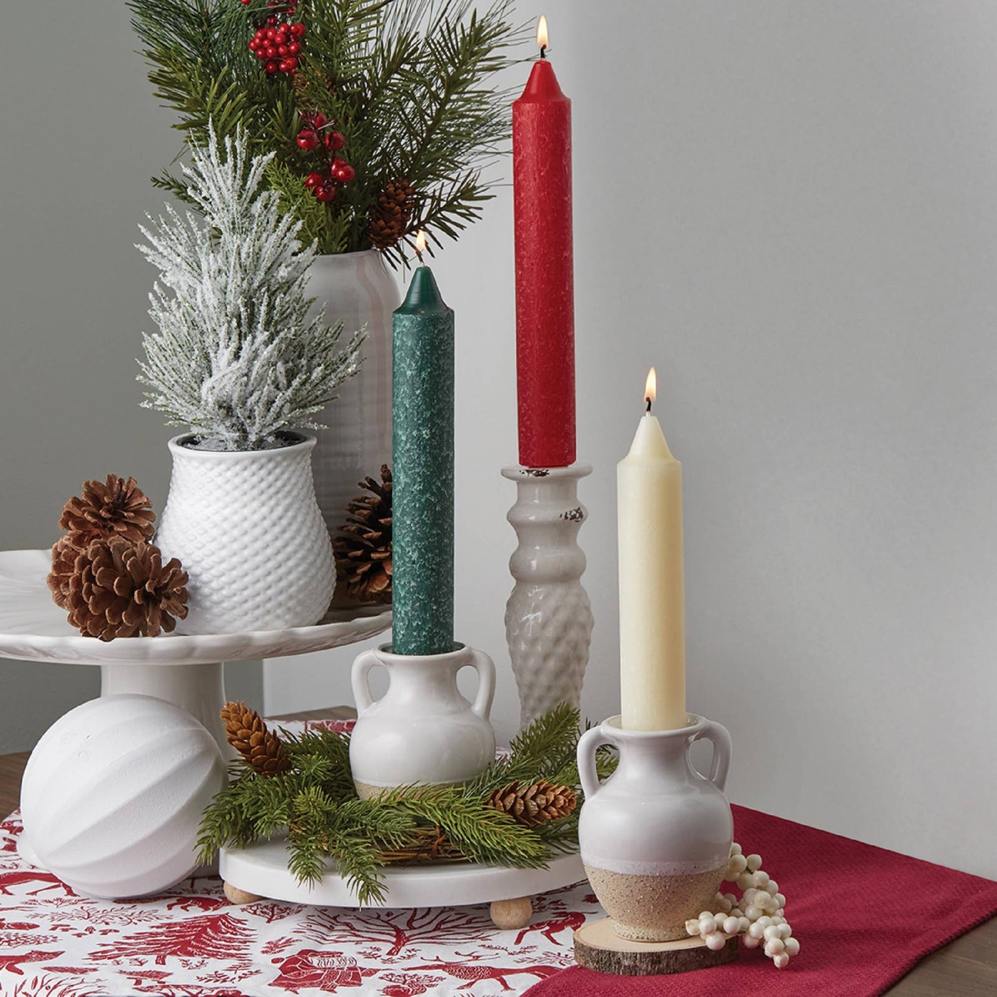 ROOT Candles - ROOT Timberline Collenette Taper Candles: Ivory / 7 inch