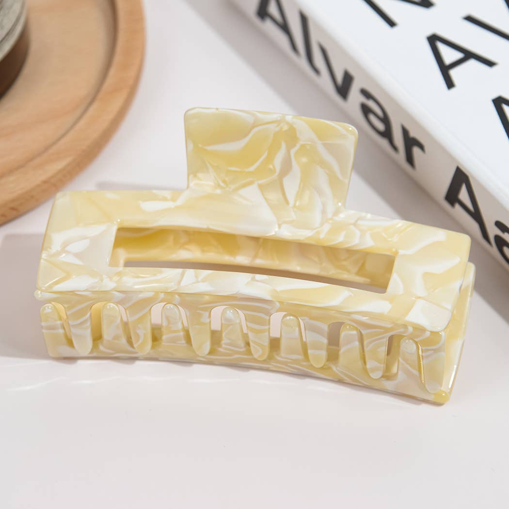 TheDivaSoap - Vintage Oversized Square Acetate Claw Clip, Eco-Friendly: Hawksbill