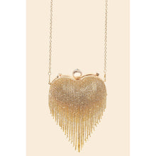 Load image into Gallery viewer, Anarchy Street - Rhinestone Fringe Heart Bag: G