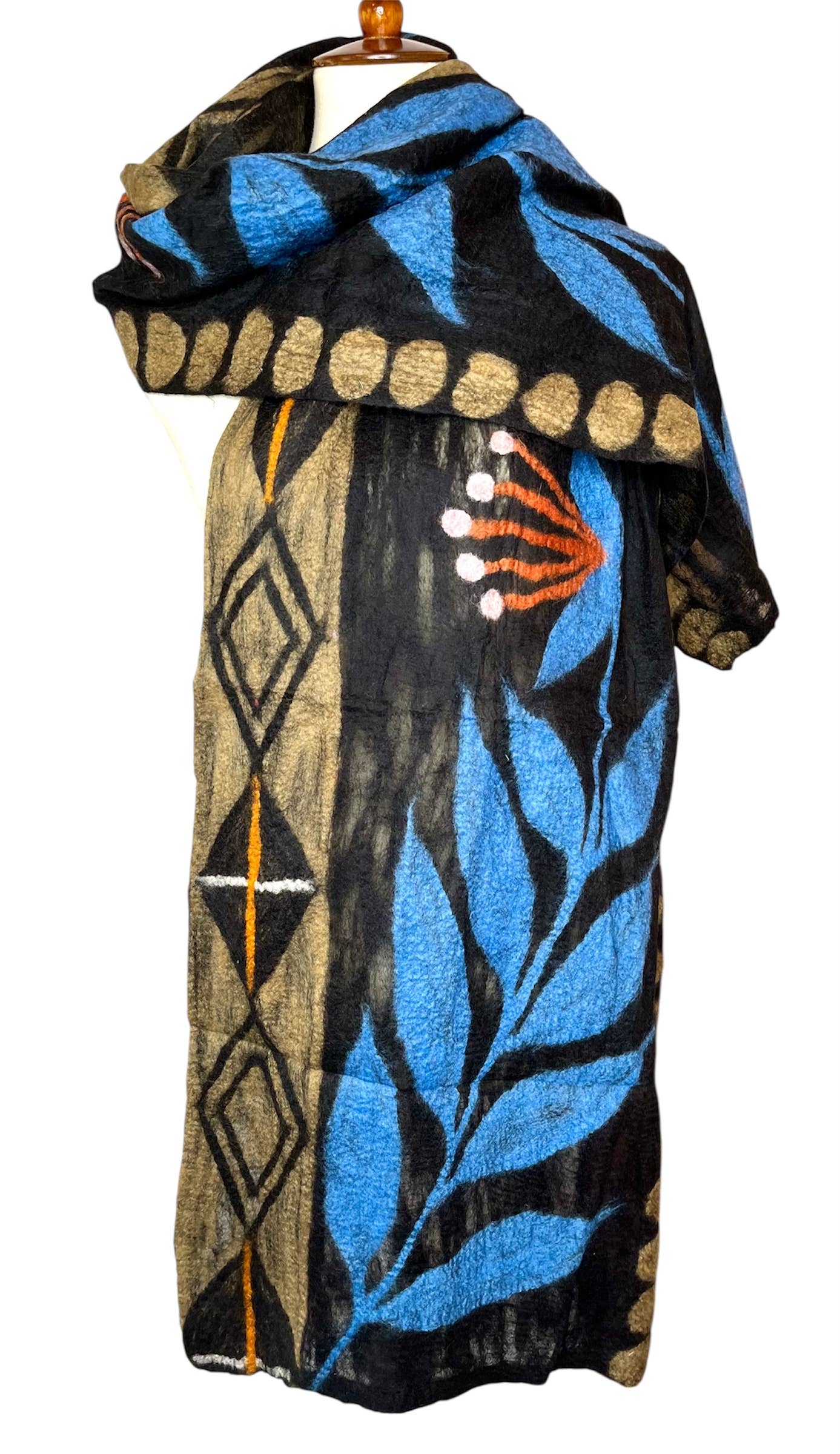 Pomegranate Moon - Abstract Garden Scarf