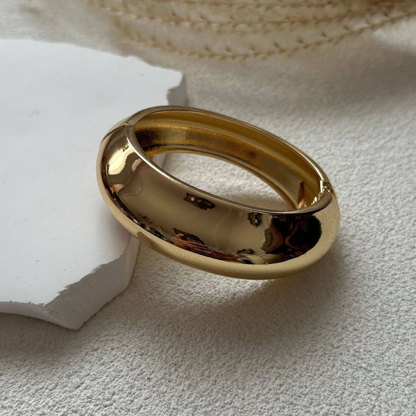 Dipped Shop - Vintage Punk Geometric Acrylic Bracelets DP25B592: Gold