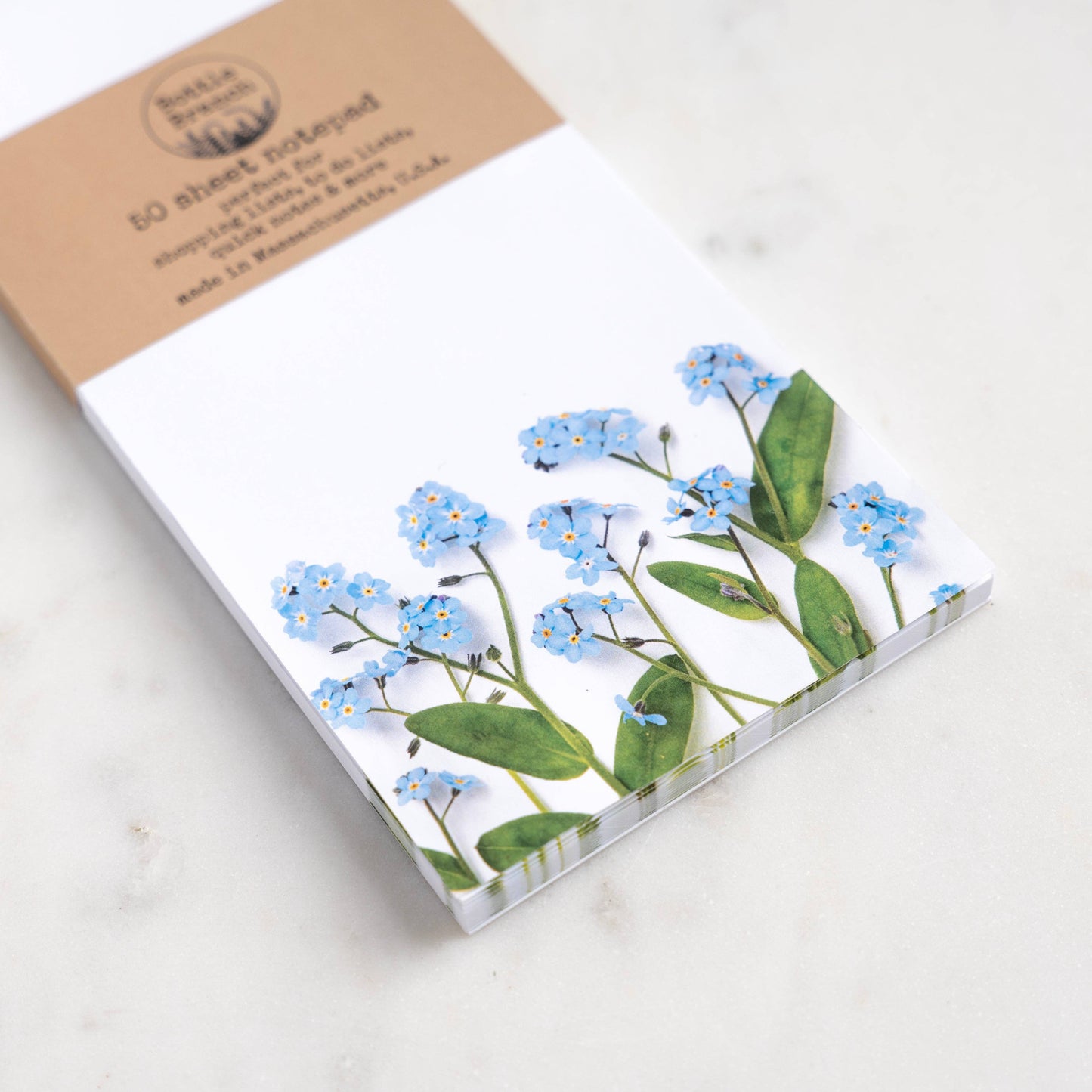 Bottle Branch - Notepad - Forget-me-nots
