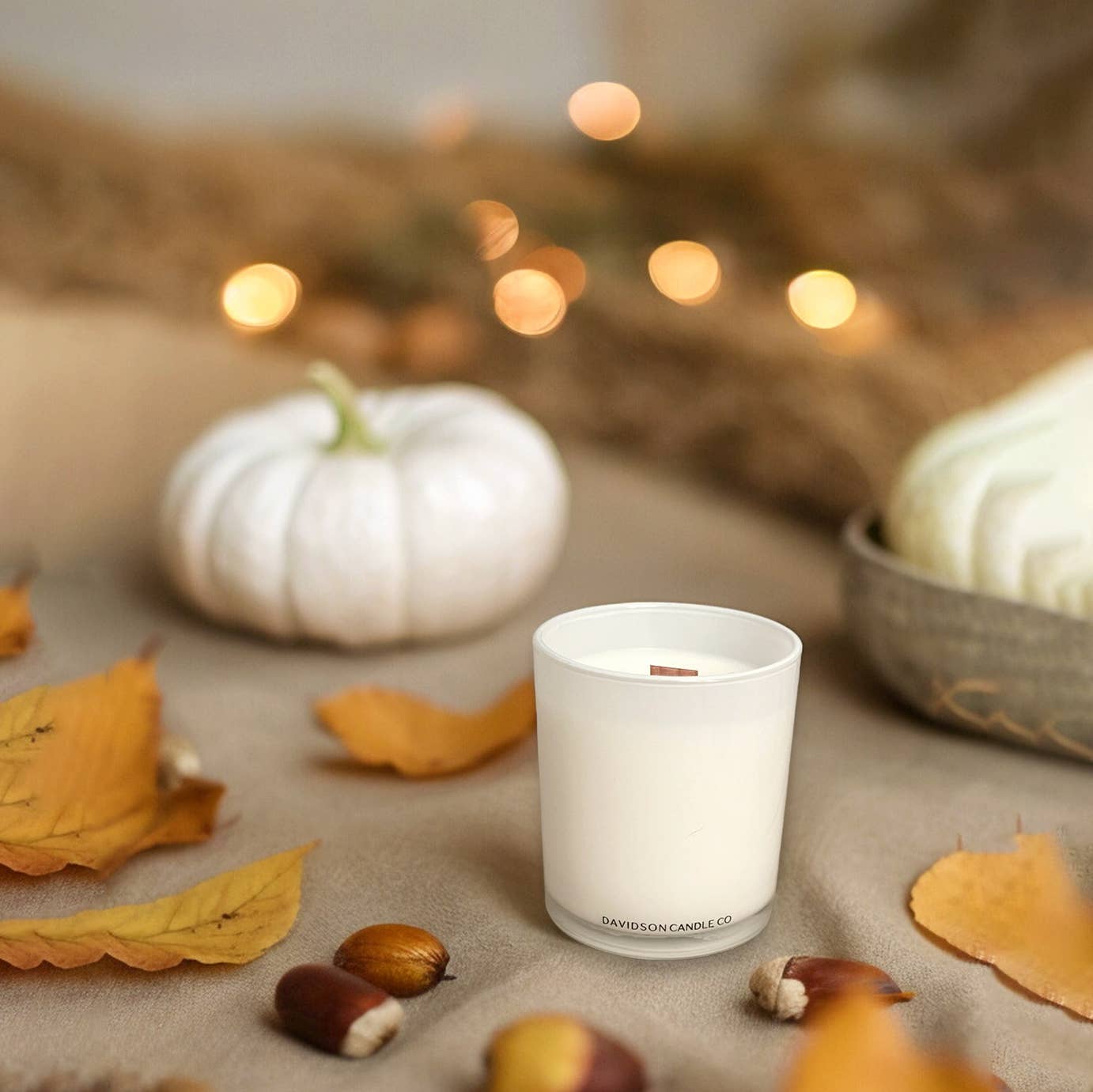 Davidson Candle Company LLC - Pumpkin Cha Fall Candle 11oz glass jar candle in box Candle