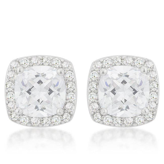 JGoodin - Lustrous Silver Tone Stud Earrings