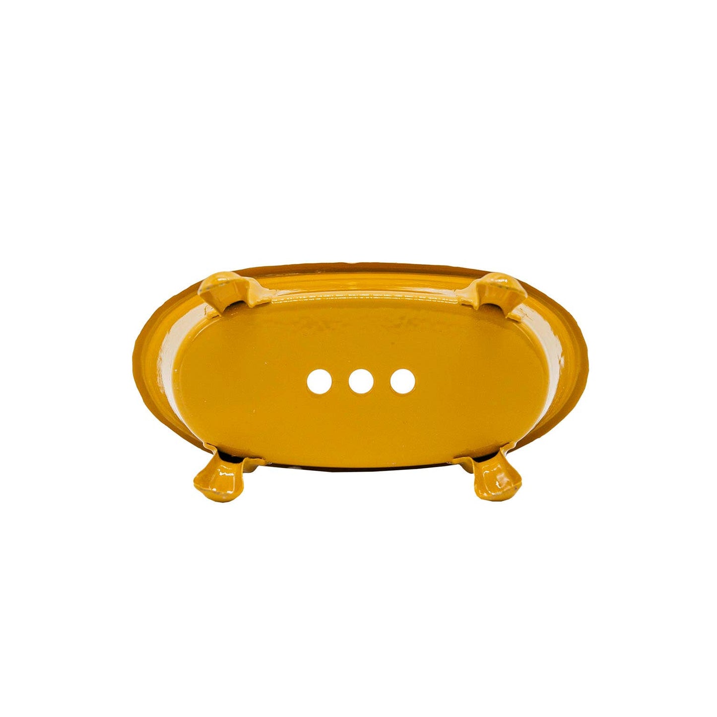 Foreside Home & Garden - Mustard Enamel Bathtub Metal Soap Dish