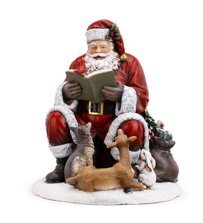 Napco Santa Reading to Animals