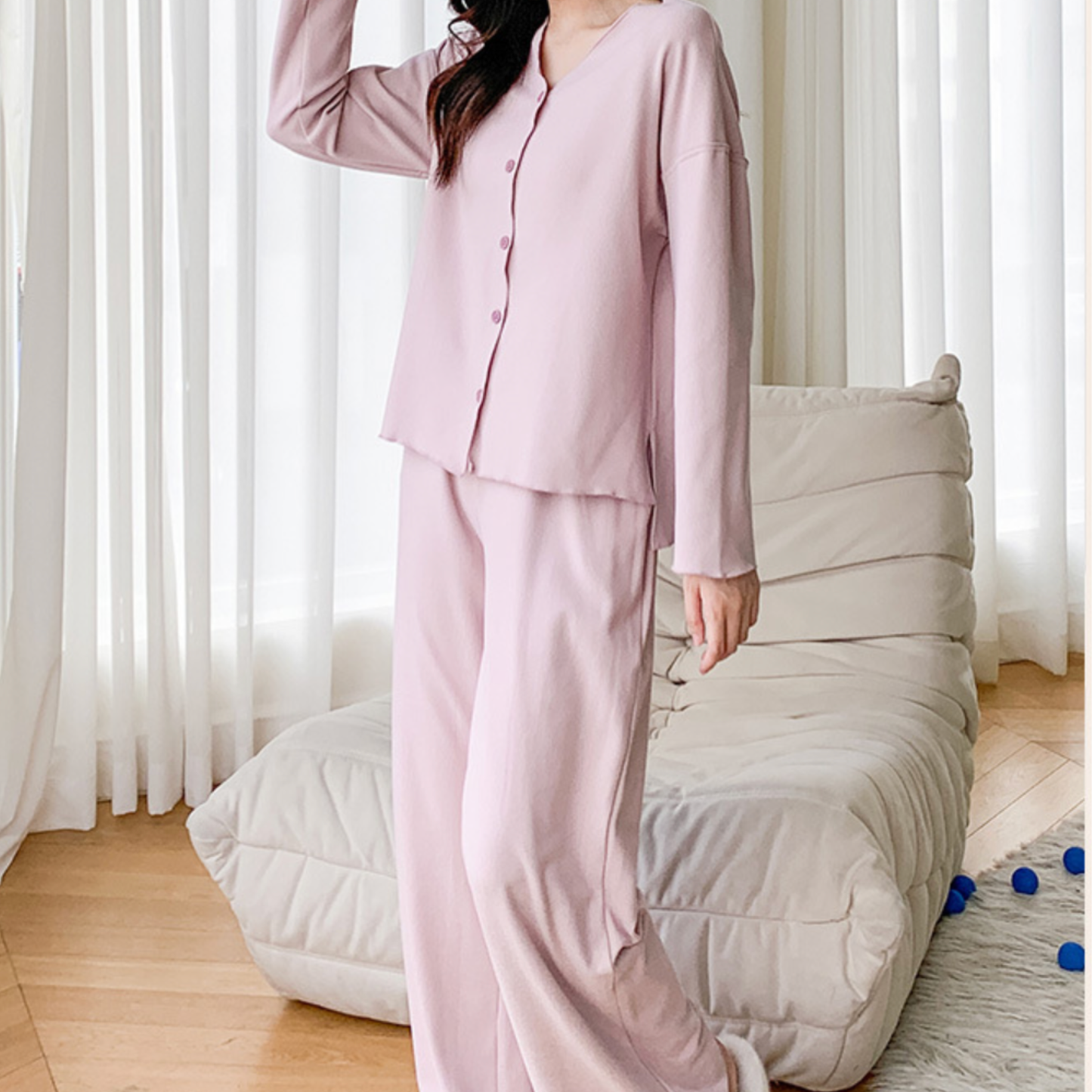 DrifWoo - Women Modal Loungewear Set  Women Comfy Pajamas Set : Dusty Pink / XS-S