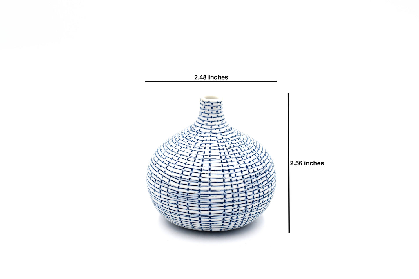 Art Floral Trading LLC - 192W71BLUE CONGO TINY S - WO 71 BLUE Porcelain bud vase