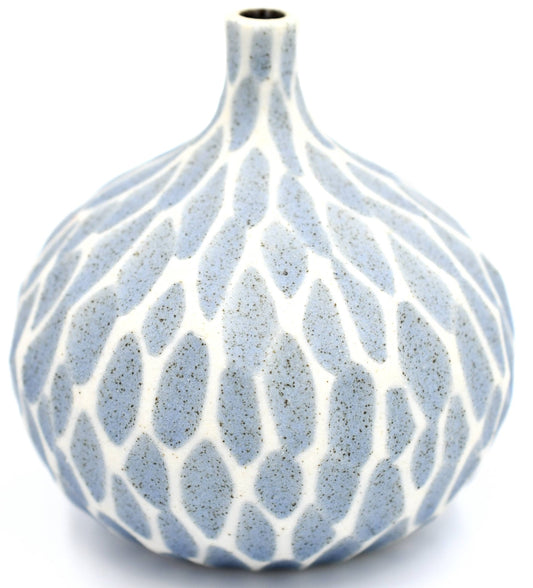 Art Floral Trading LLC - 192BLUESN5 CONGO TINY S-Handcrafted Porcelain Bud Vase