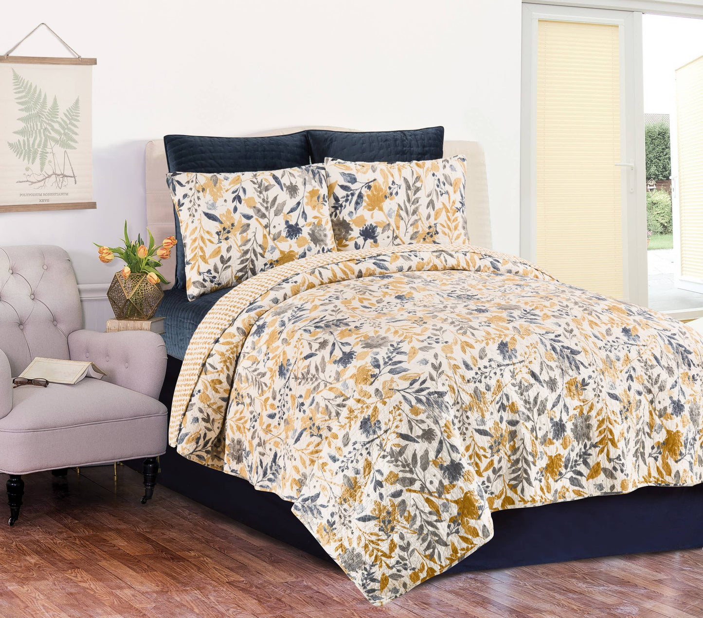 C&F Home - Natural Home Floral King Quilt Set