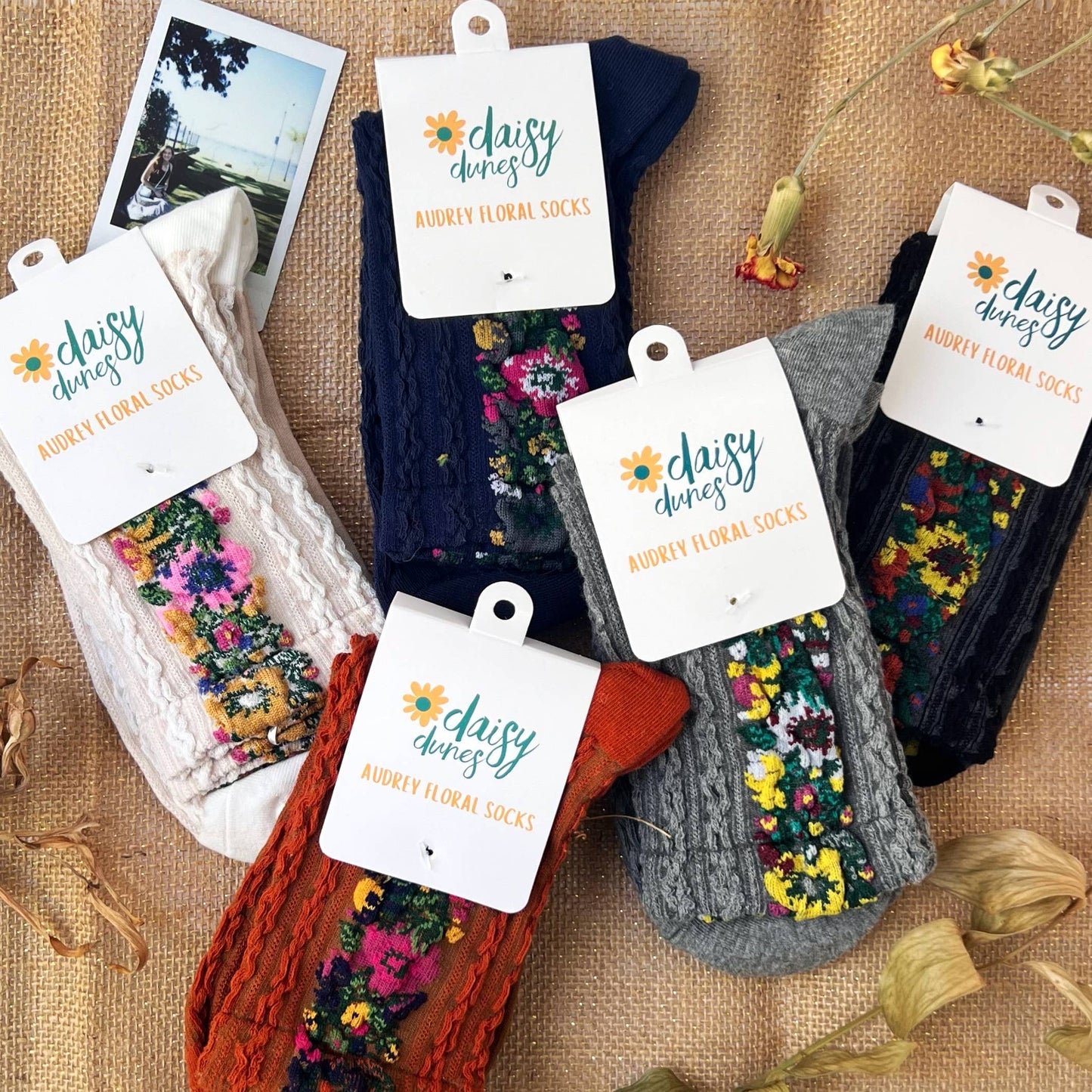 Daisy Dunes - Audrey Vintage Socks: Navy