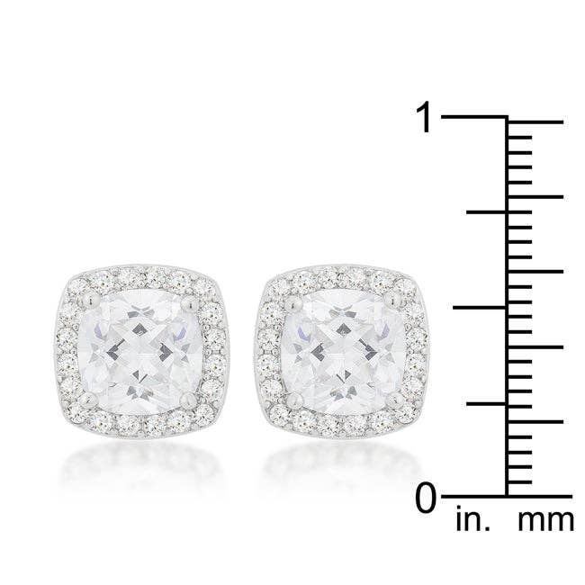 JGoodin - Lustrous Silver Tone Stud Earrings