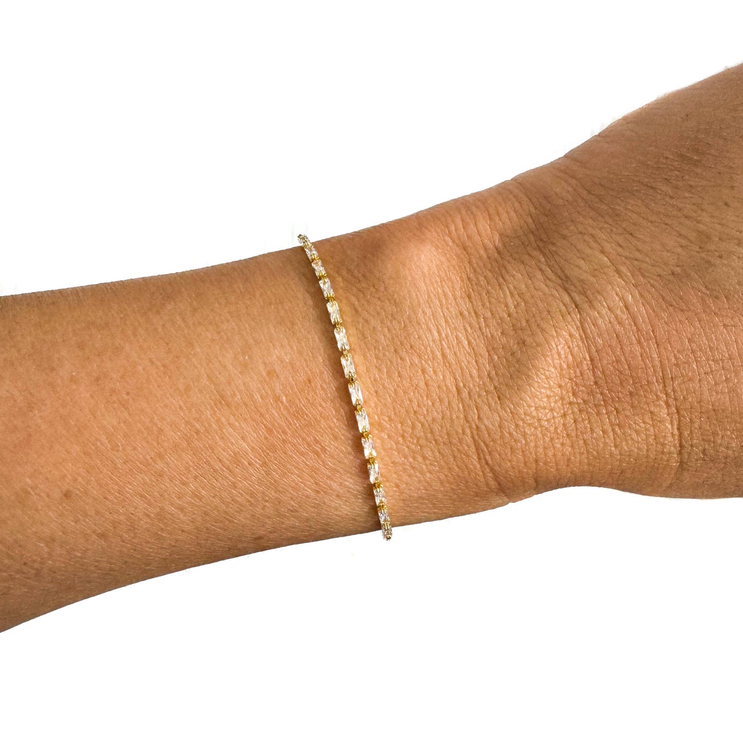 Savvy Bling - Semi Precious Pave Gold Filled Adjustable Bracelets: Marquise