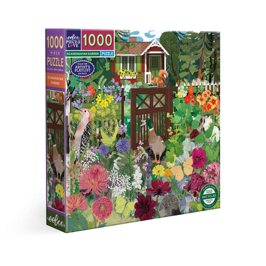 eeBoo - Scandinavian Garden 1000 Piece Square Puzzle