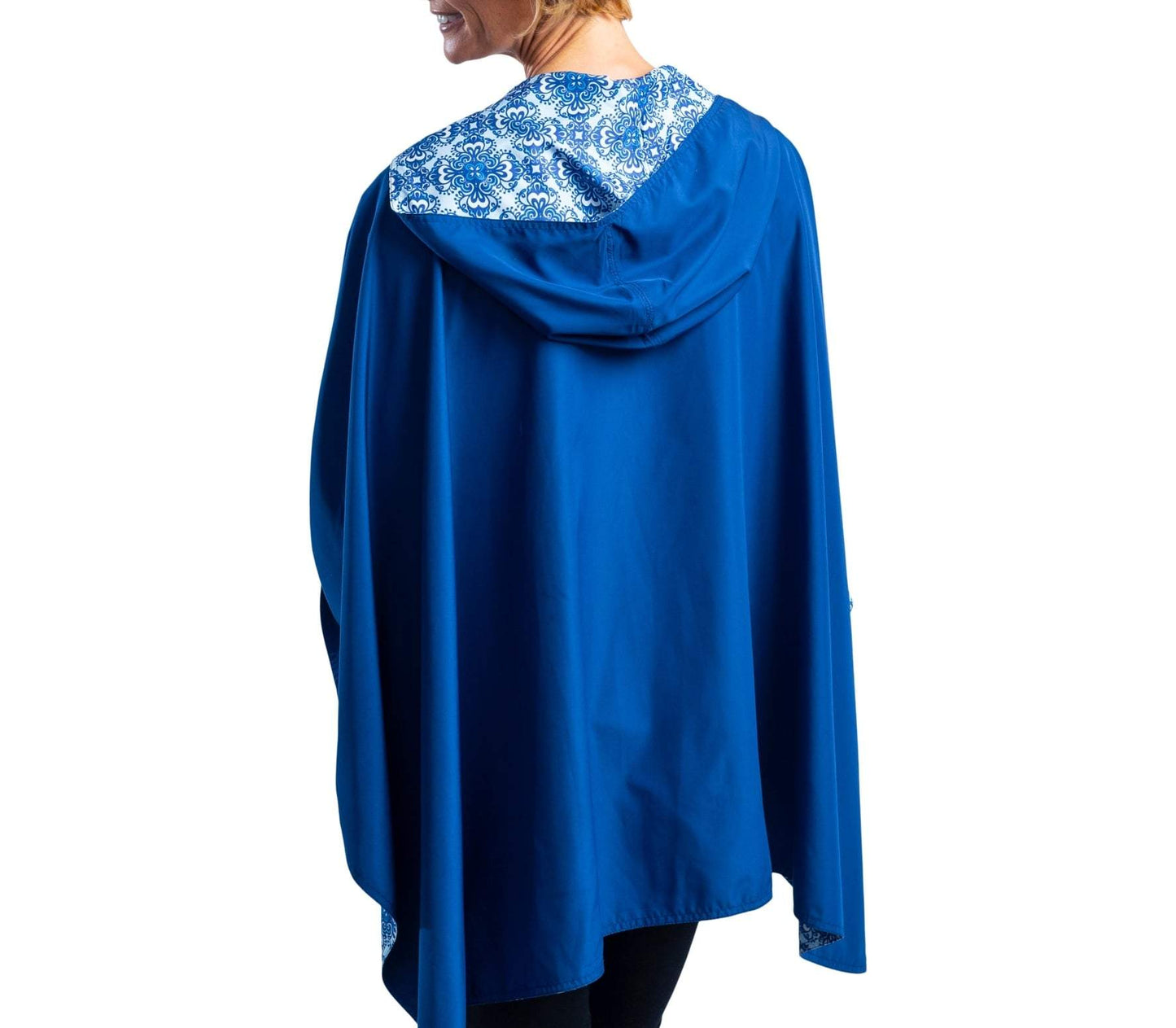 RainCaper - Navy with China Blue Rain Travel Cape
