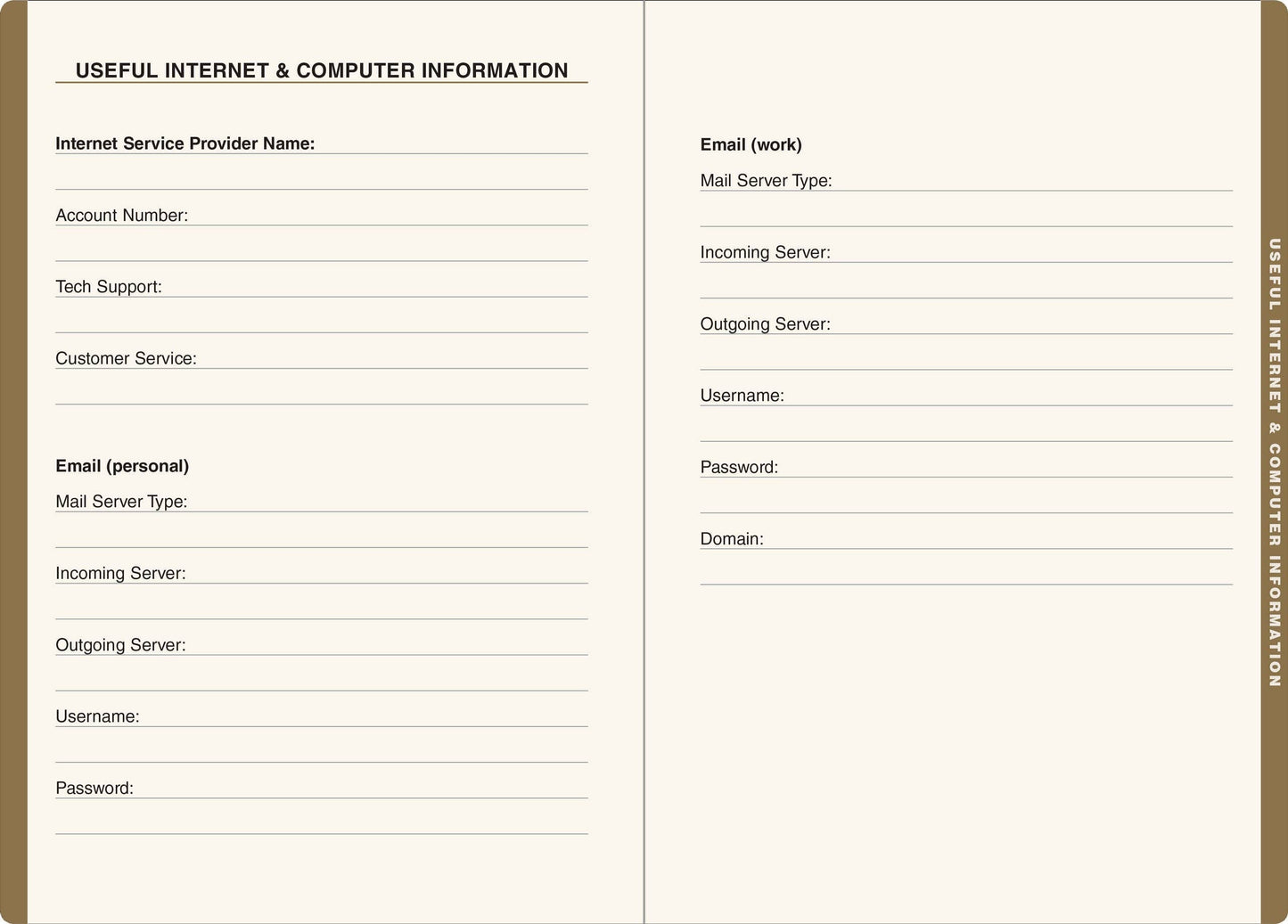 Peter Pauper Press - Gilded Floral Large-Format Internet Address & Password Logbook
