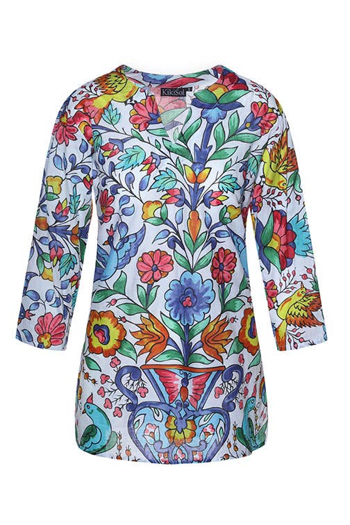 KikiSol - White Garden KikiSol Tunic: Medium