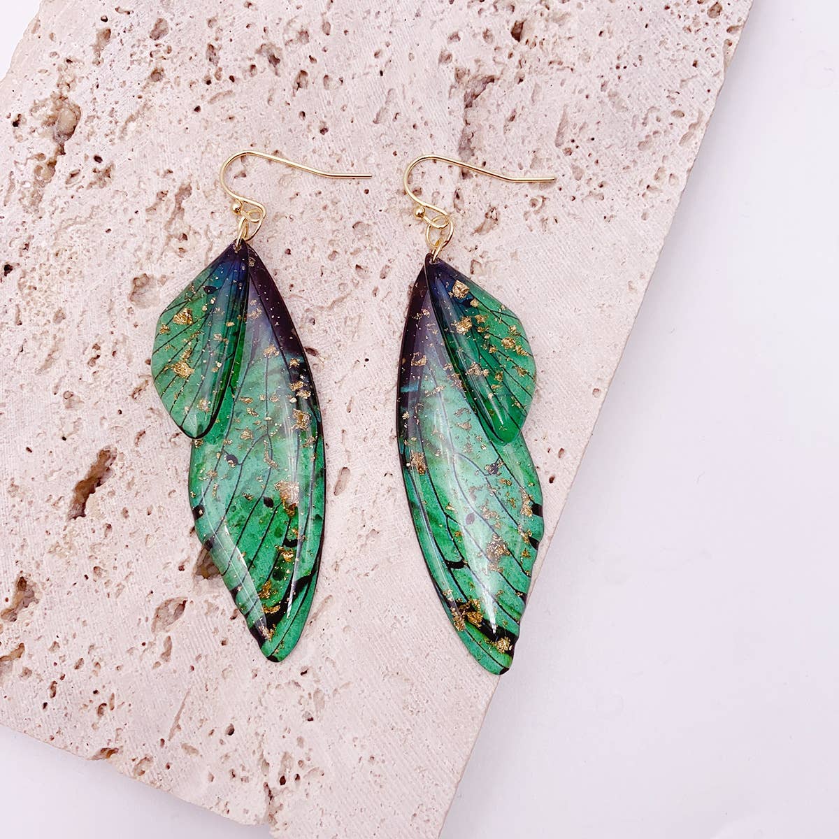 Mio Queena - Gradient Cicada Wings Butterfly Wings Earrings: E