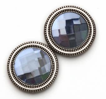 MagneButton - Periwinkle Crystal Magnet Button Pin Set