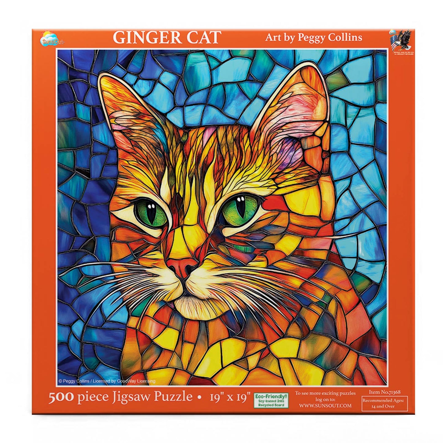 SunsOut - 1027 Ginger Cat 500 PC Puzzle