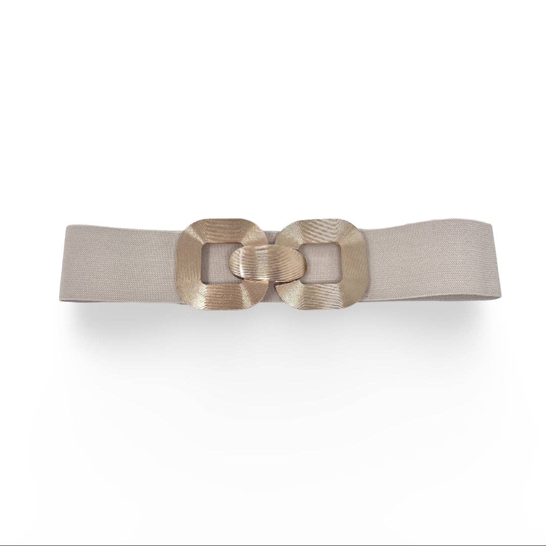 German Fuentes Handbags - CINT-20 METAL BUCKLE STRETCH BELT: RED