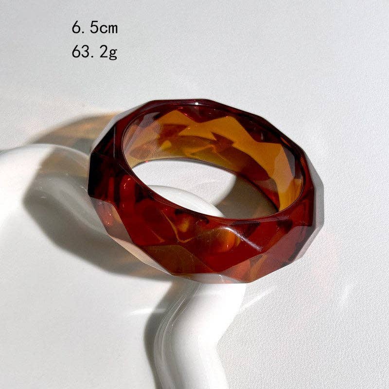 Dipped Shop - Round Irregular Acrylic Metal Bracelets DP25B571: C