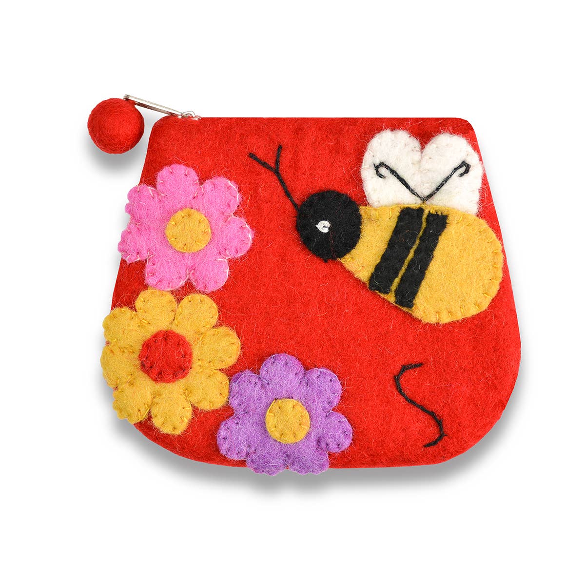 BNB Crafts Inc. - Bumble Bee Coin Purse: Red