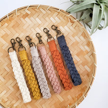 Load image into Gallery viewer, Under The Pines Goods - Braided Macrame Wristlet Keychain: Oat