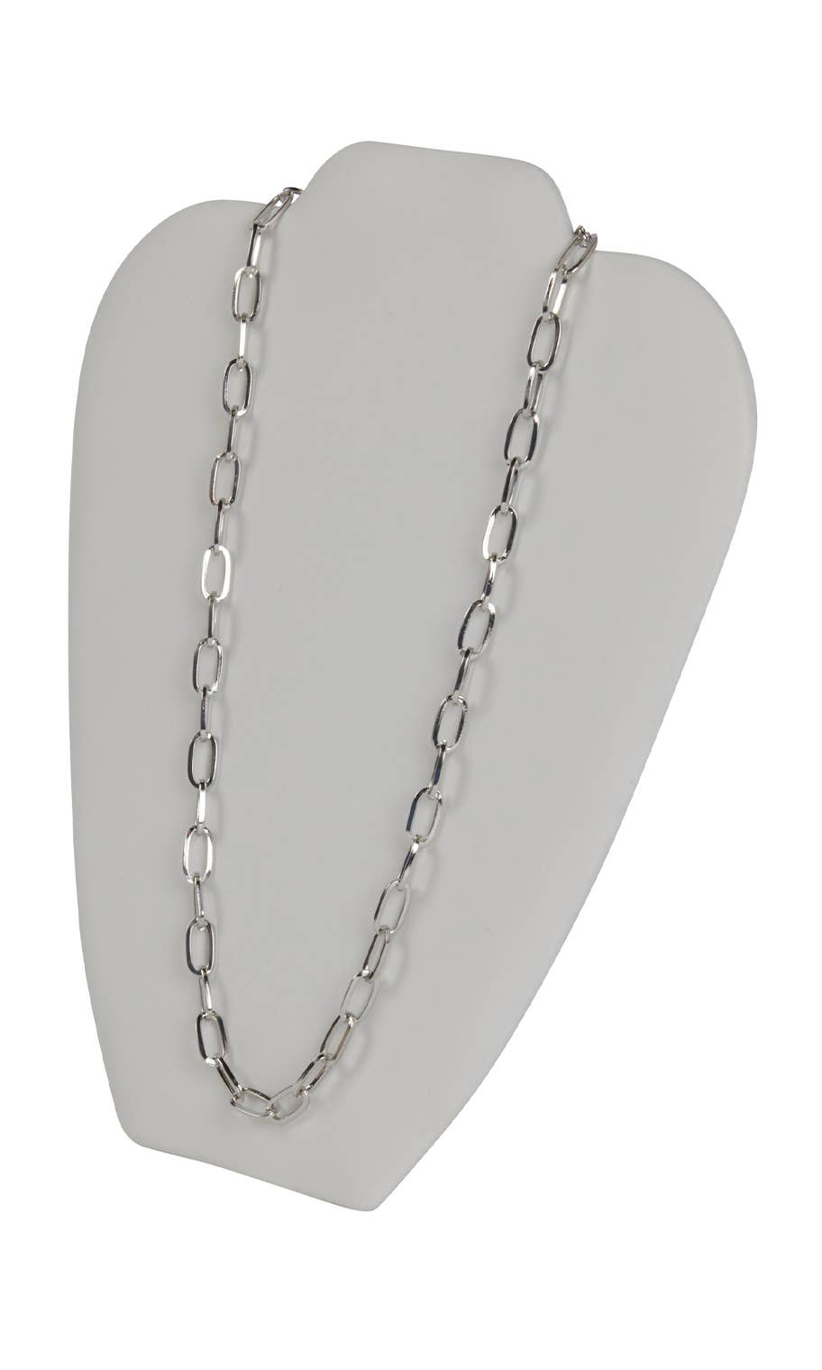 Store Supply Warehouse - White Faux Leather Necklace Display Easel -7 1/8"W x 8 3/8"H