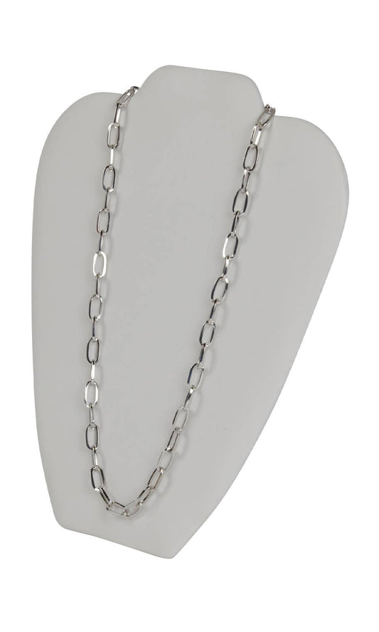 Store Supply Warehouse - White Faux Leather Necklace Display Easel -7 1/8"W x 8 3/8"H