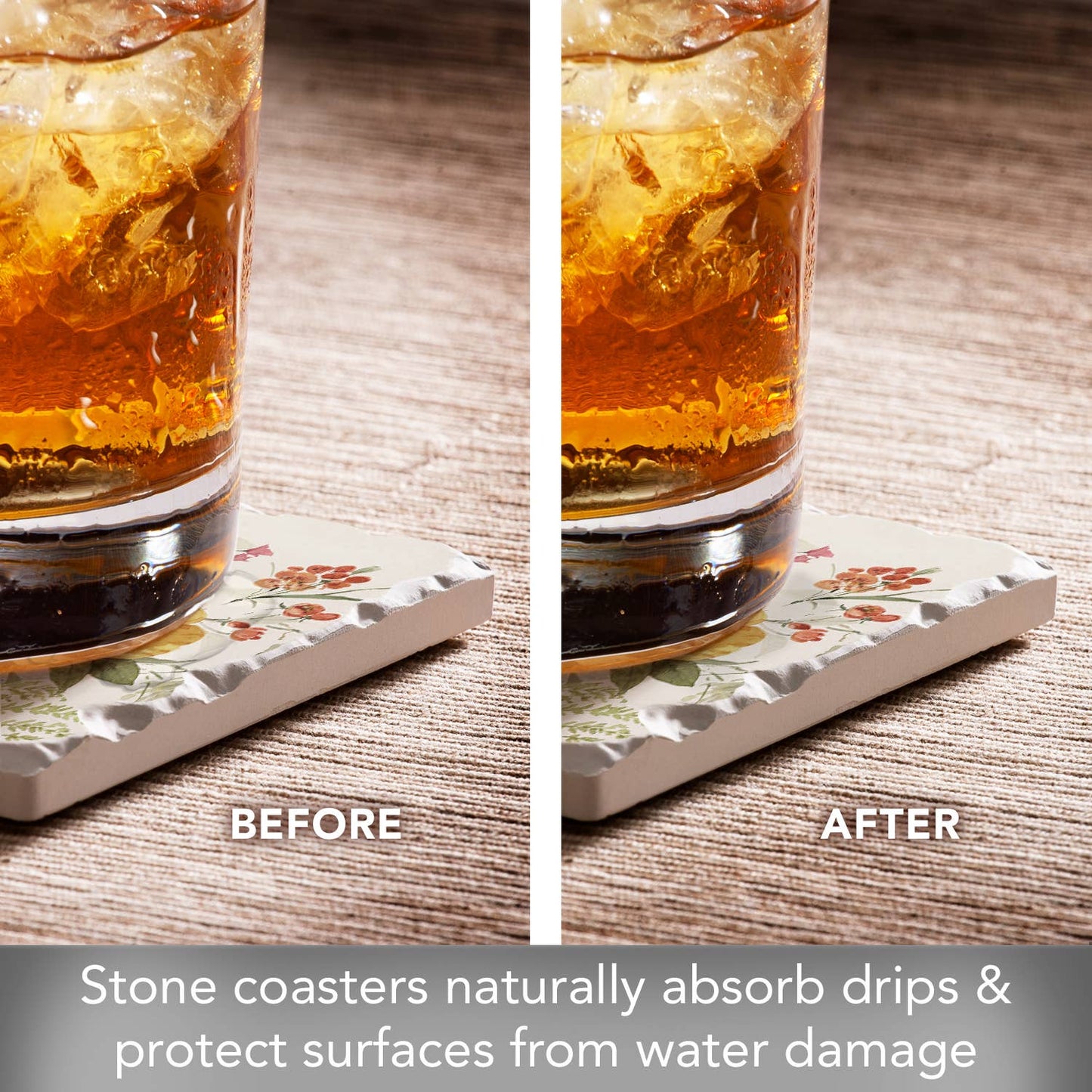 CounterArt/Highland Home/Thirstystone - Nature's Blessings Asstd Image Tumbled Tile Coaster 4 Pack