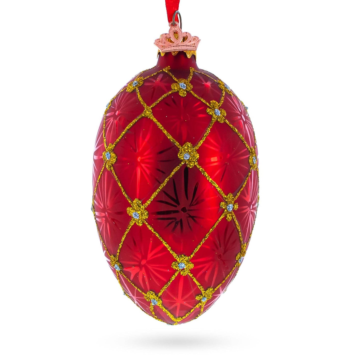 BestPysanky - 1897 Coronation In Red Royal Egg Glass Ornament