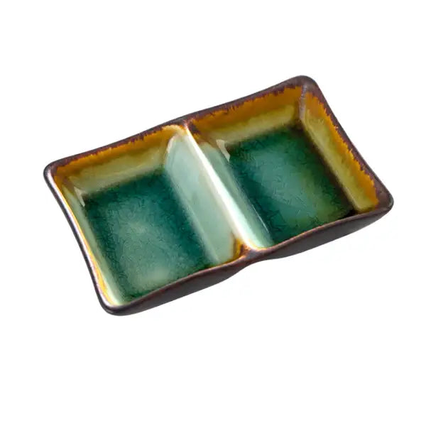 Urban Tokyo - Midori Kanyu 4oz 5.25"L Divided Rectangle Sauce DiSH