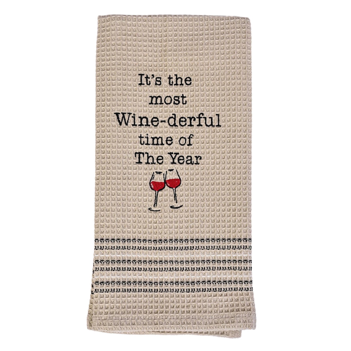 Mona B. - WINE-DERFUL TIME Of Tea Towel Set - 100% Cotton